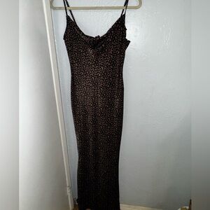 Forever 21 maxi black roses dress